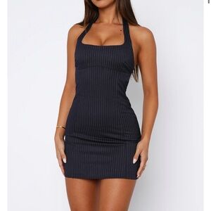 Whitefox boutique navy pinstripe mini dress